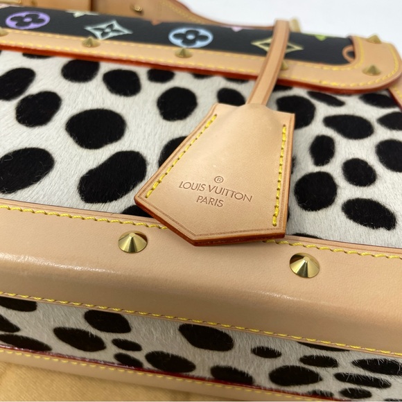 Louis Vuitton Monogram Multicolor Sac Dalmatian Shoulder Bag Black White Purse - Picture 6 of 15
